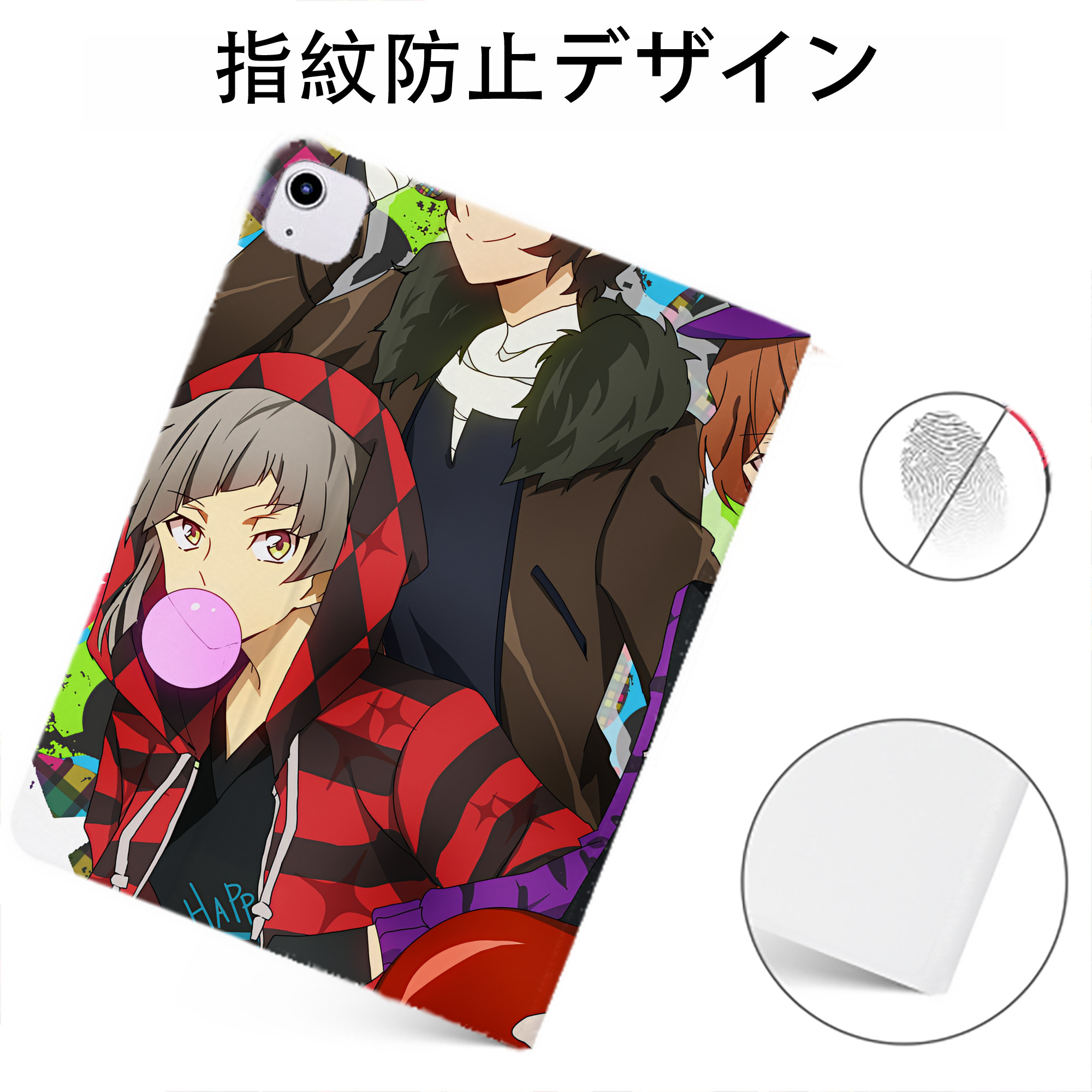 （画像用） 文豪ストレイドッグス Bungo Stray Dogs IPadケース ペンホルダー付き ブックスタイルデザイン